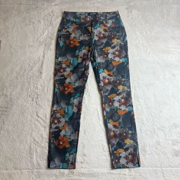 Joseph Ribkoff Pants Womens Size 8 Crop Multicolor Floral Mobwife Stretch Classi - Picture 1 of 11